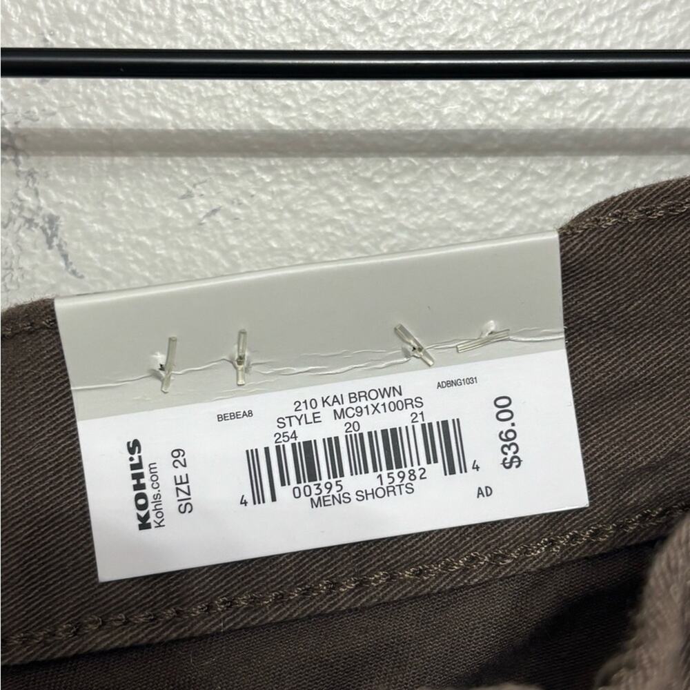 NWT Men's Croft & Barrow Kohl’s Side-Elastic 7.5-inch Cargo Shorts in Brown 29 - Picture 5 of 8